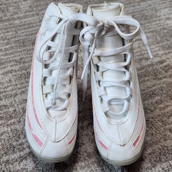 American Athletic Softboot ice skates with pink trim size 2 - Picture 4 of 12